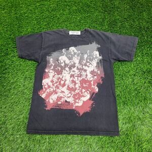 Zombie Horror Shirt Medium 20x26 Faded Black Grunge